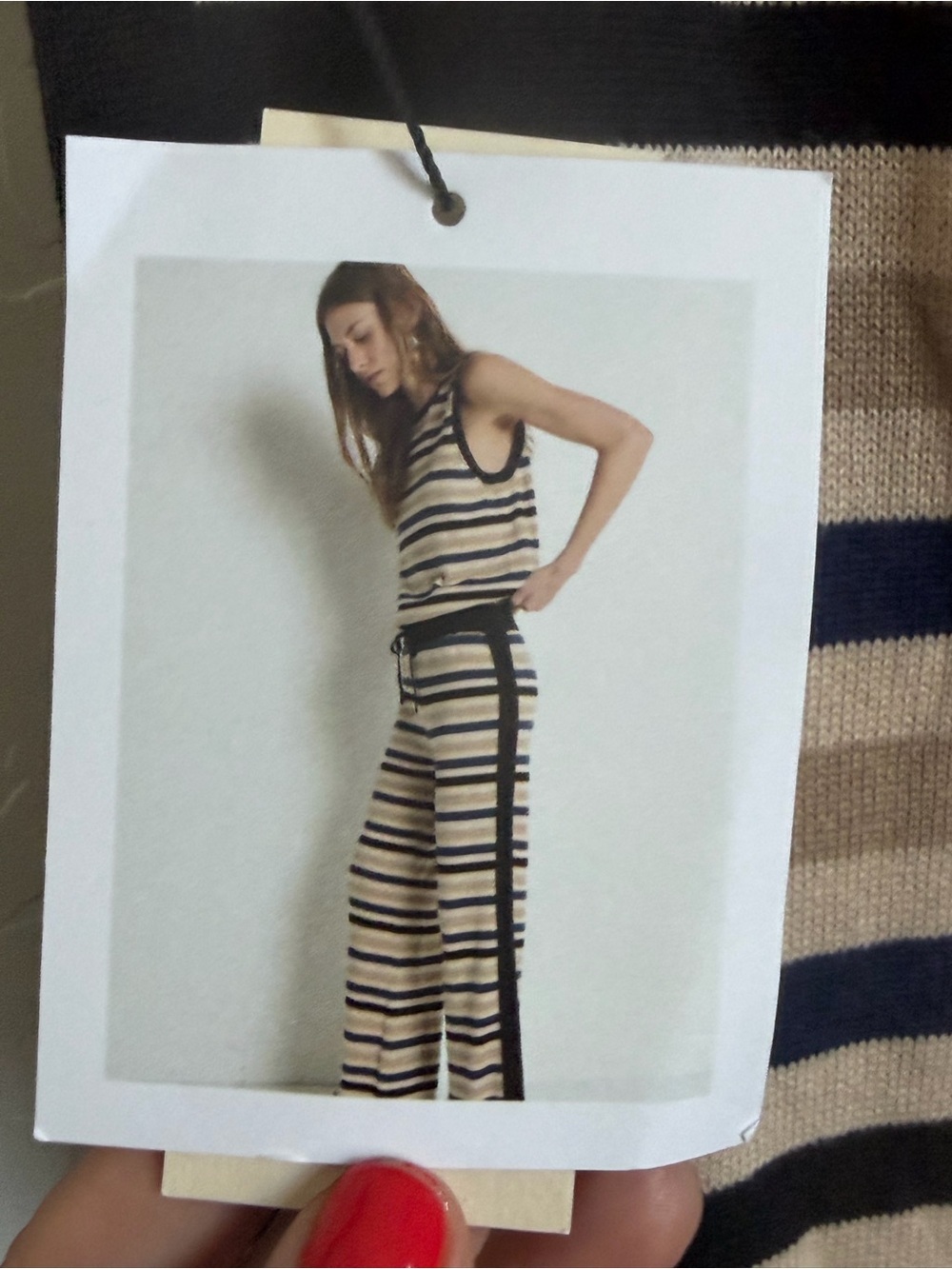 Nation LTD Striped Knit Lounge Pants Size Medium NWT - Picture 10 of 10